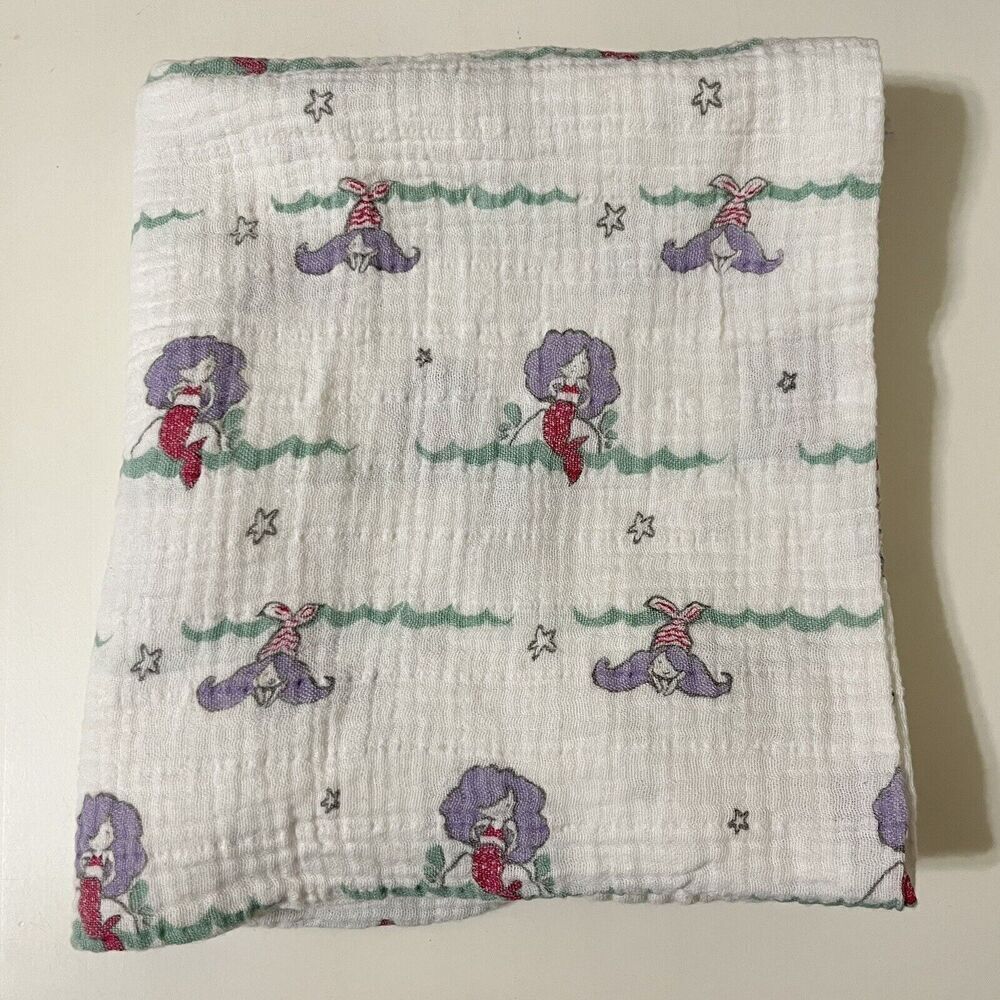 Aden + Anais Mermaid Baby Swaddle Blanket Lovey Muslin Cotton